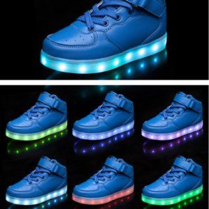 18/18 Children Lamp Shoes Fluorescent Usb Charging Colorful